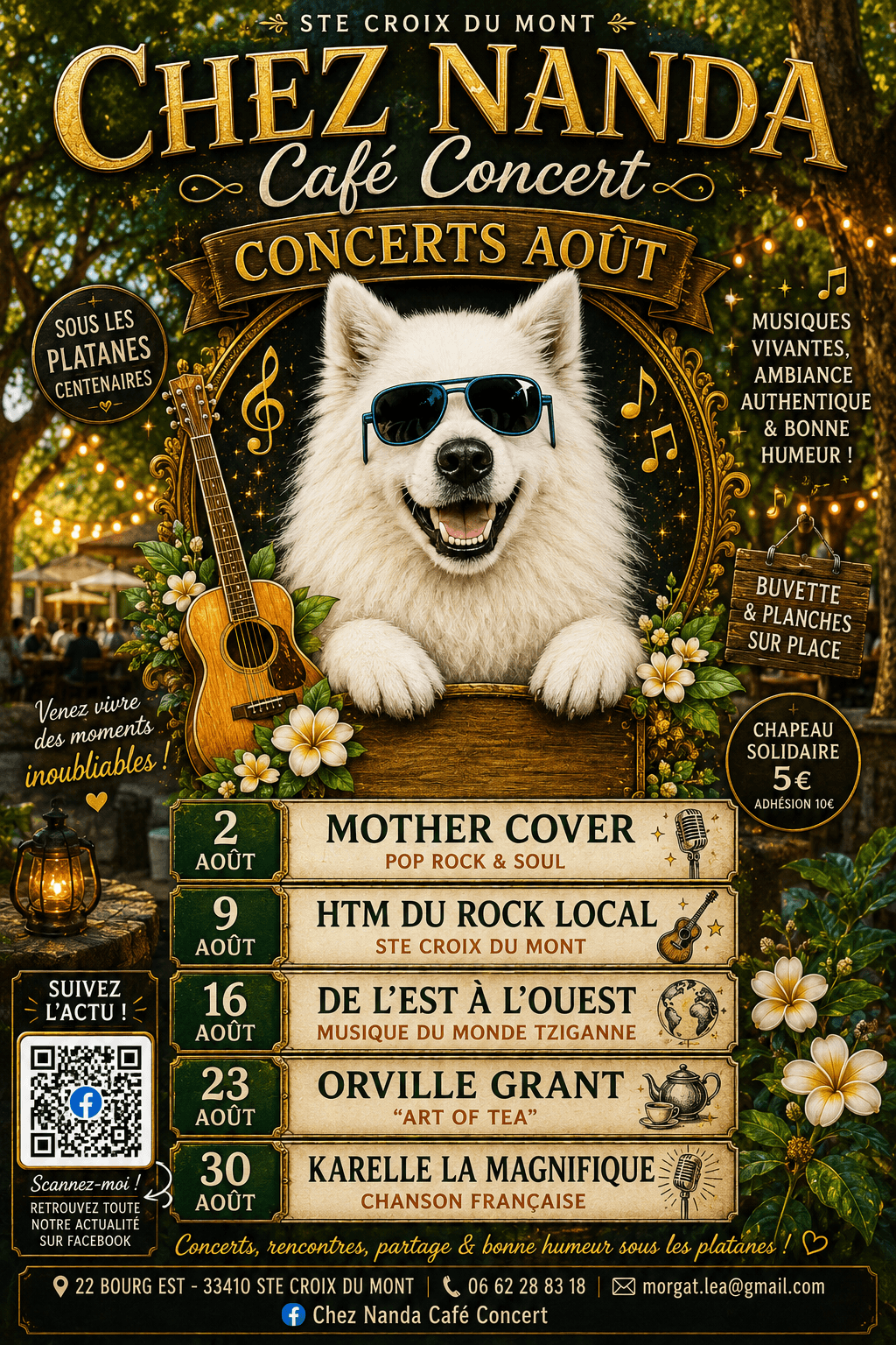 Concerts Août Chez Nanda