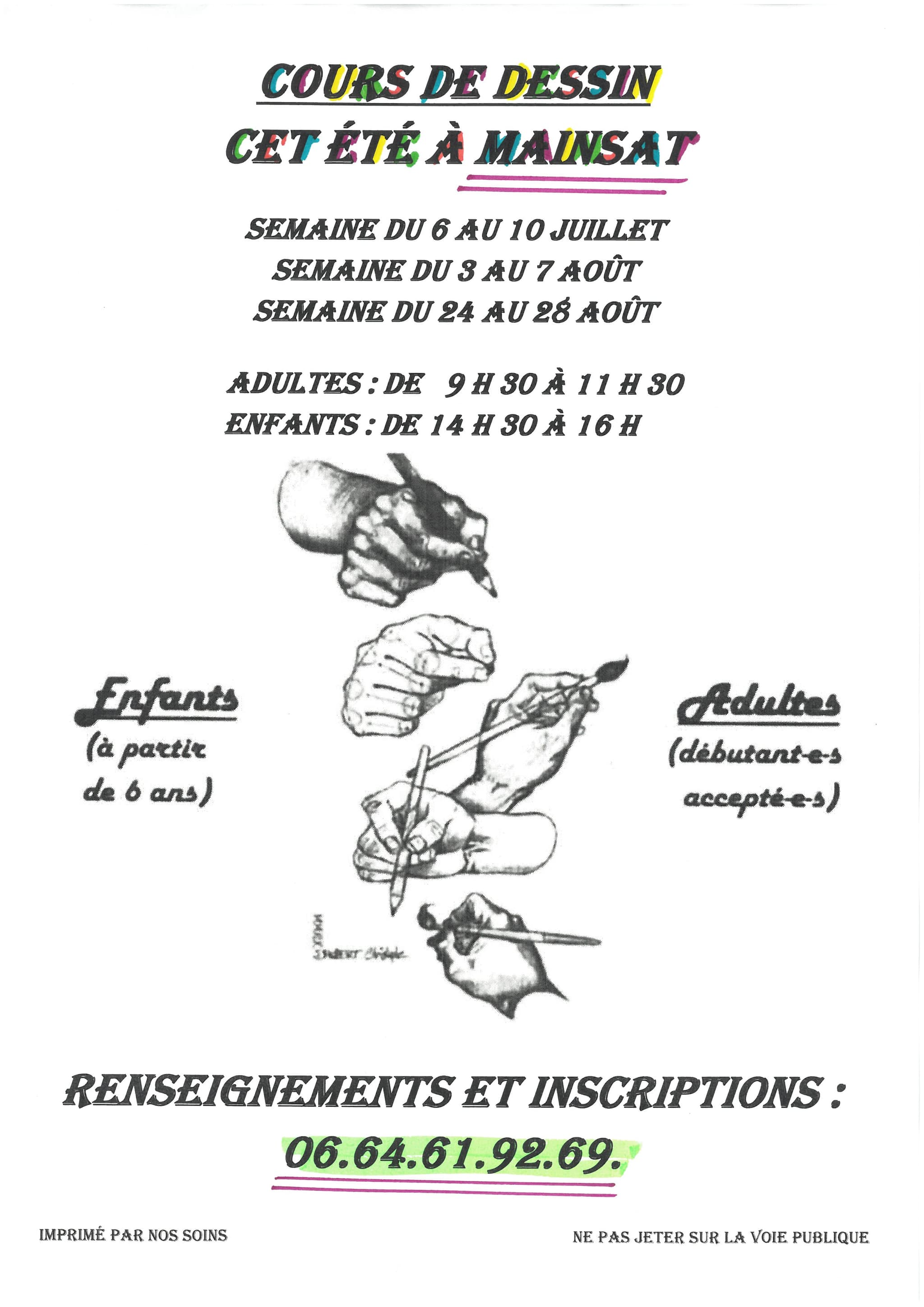 Cours de dessins