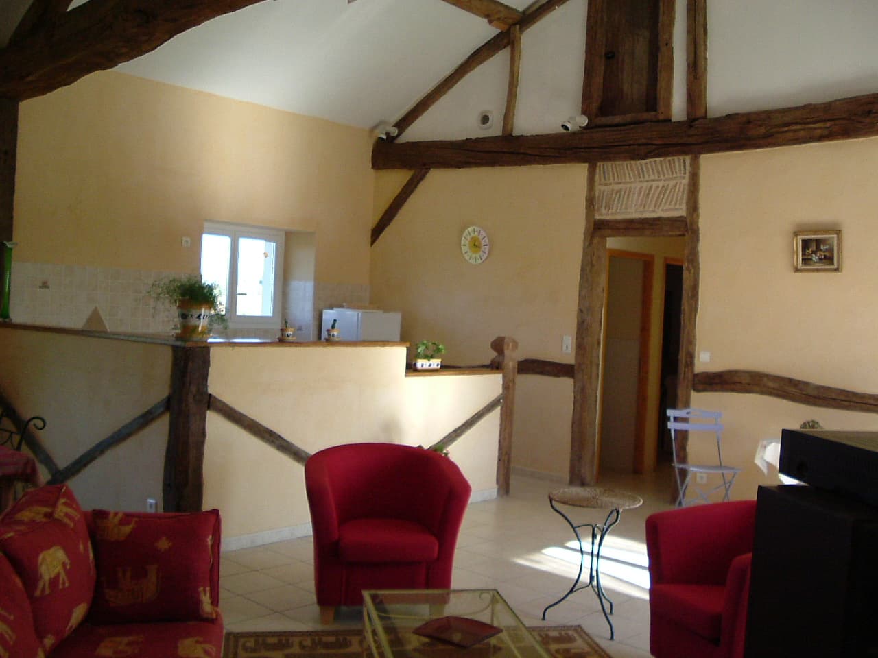 Pièce à vivre gîte Laulerie