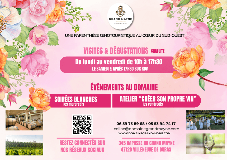Domainegrandmayne encart demi page couverture