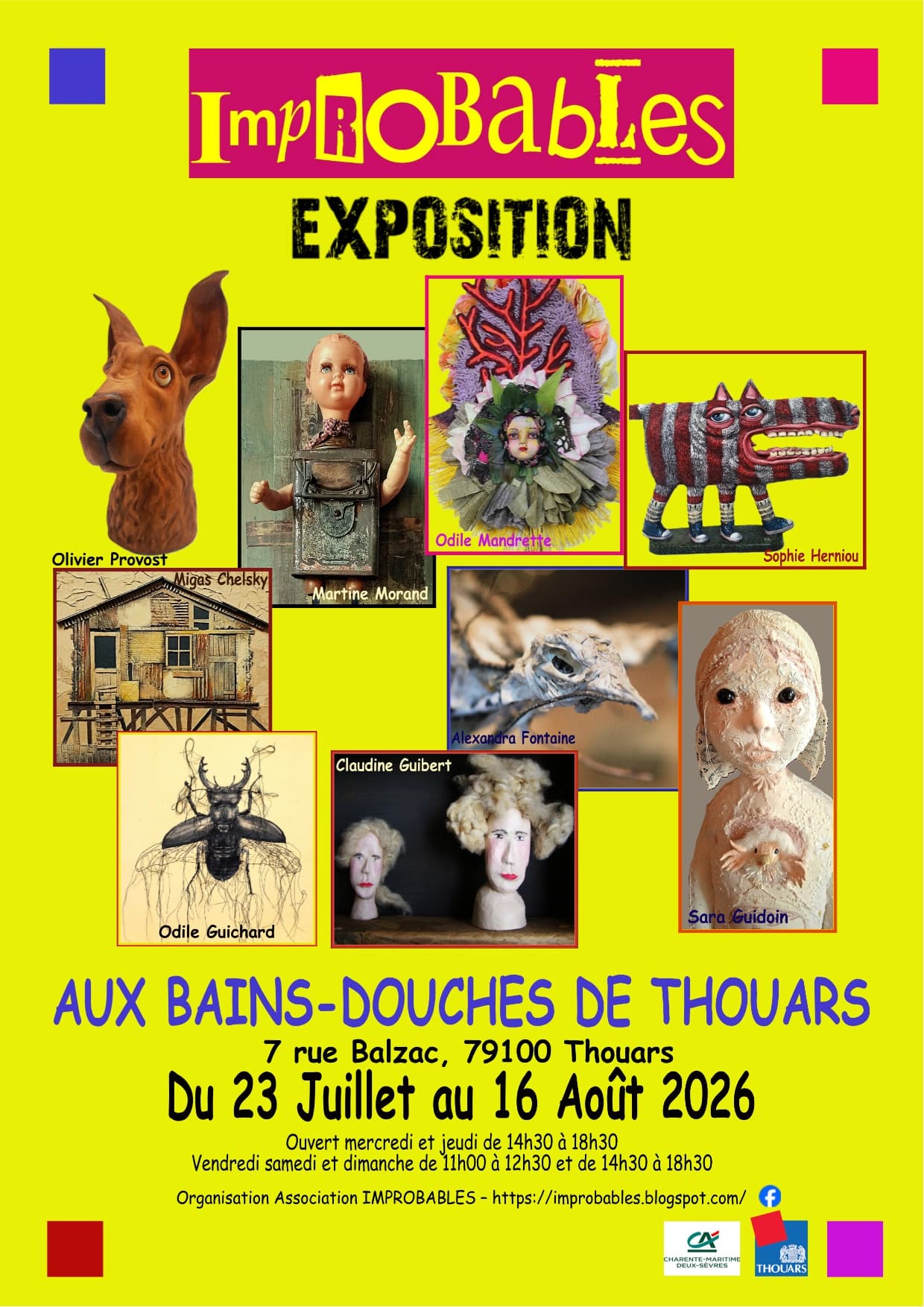 Exposition improbables bains douches Thouars Thouarsais