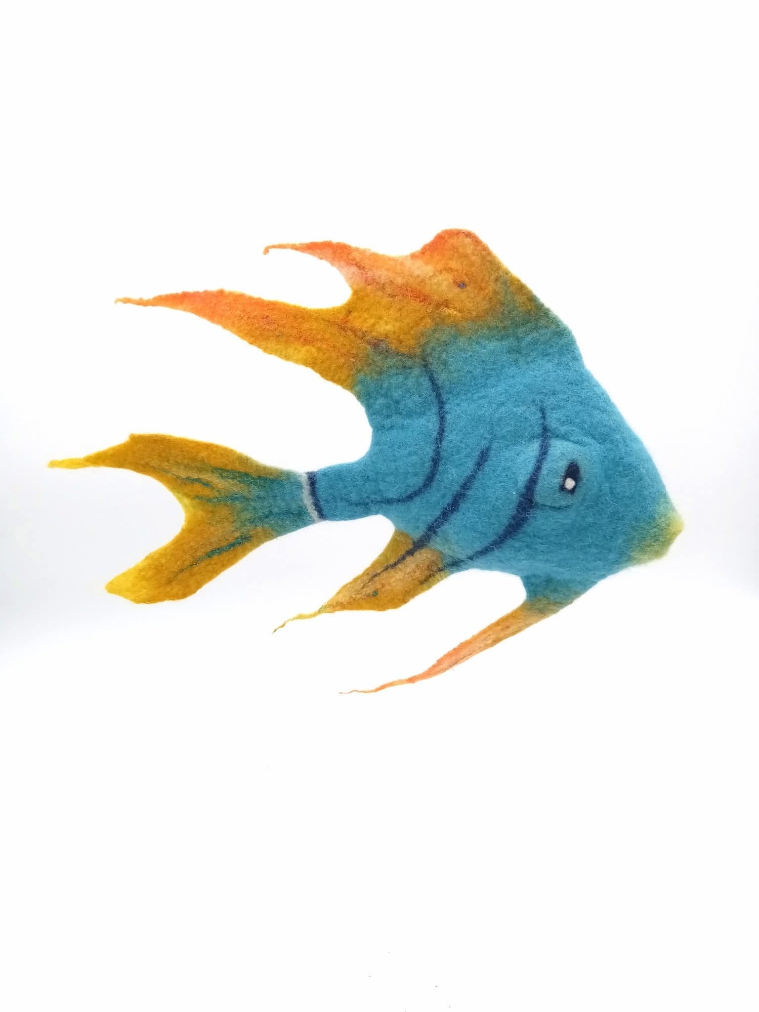 Poisson tropical en feutre de laine