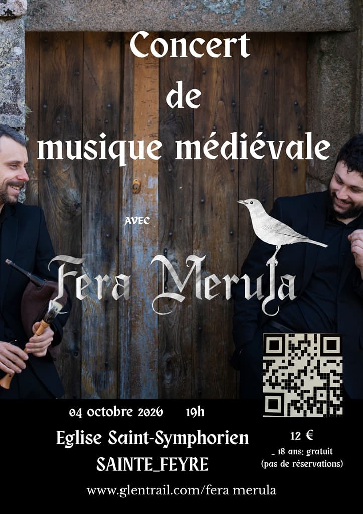 Flyer sainte feyre concert musique médiévale