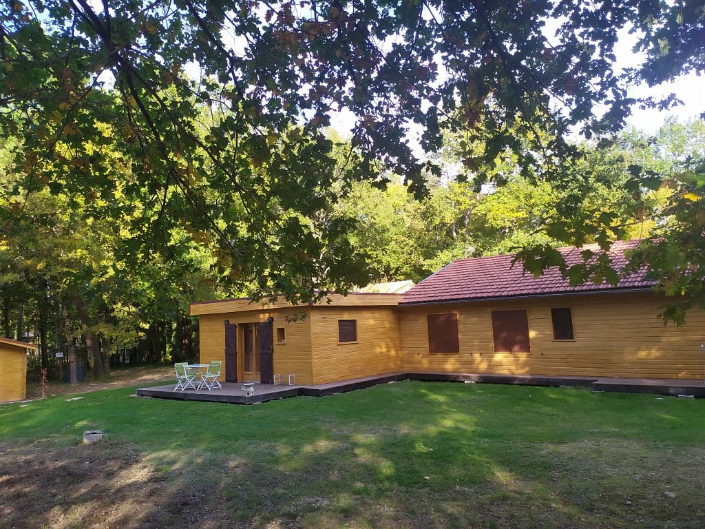 Vue sur le chalet