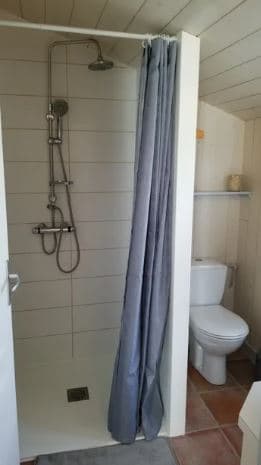 Gîte studio Les Grippeaux salle de bain et wc