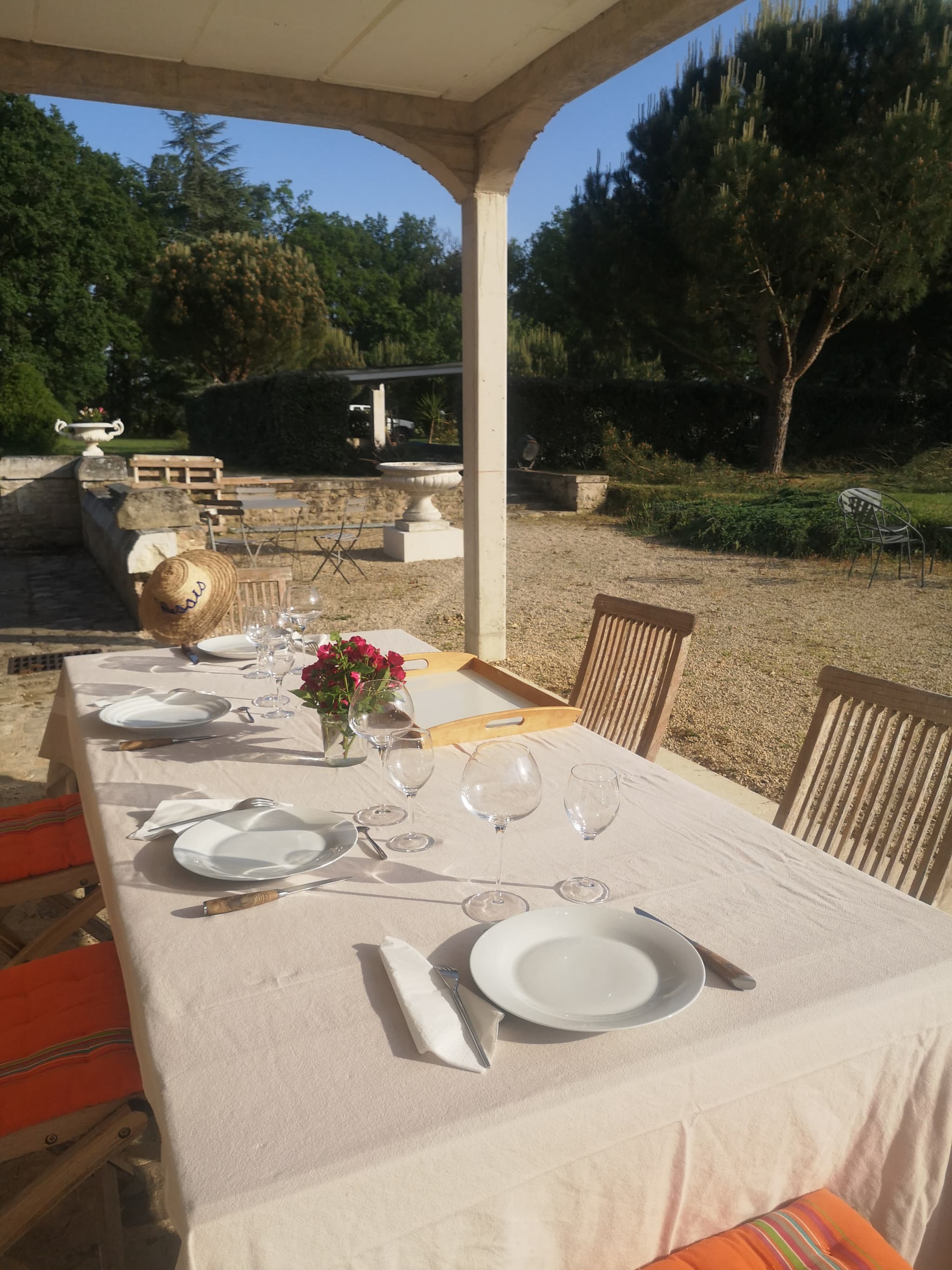 Domaine d'Ancia à Anché _ Vienne _Table d'été