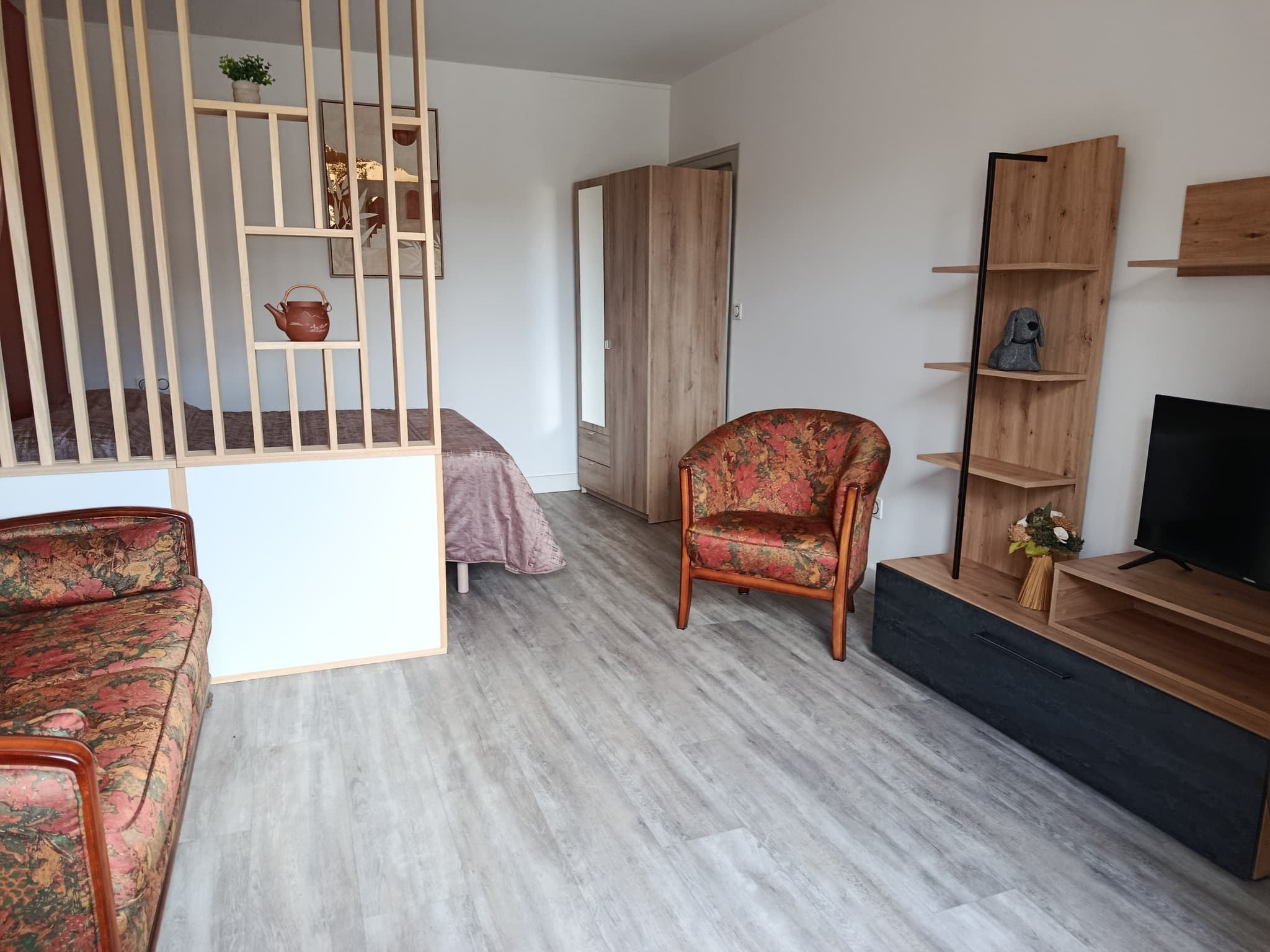 Chambre 1 et salon - Gîte les Vaux de Gâtine