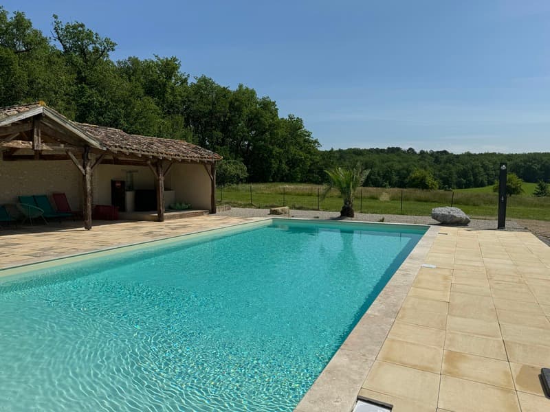 Les 4 Bastides (Ste Eutrope de Born) - piscine