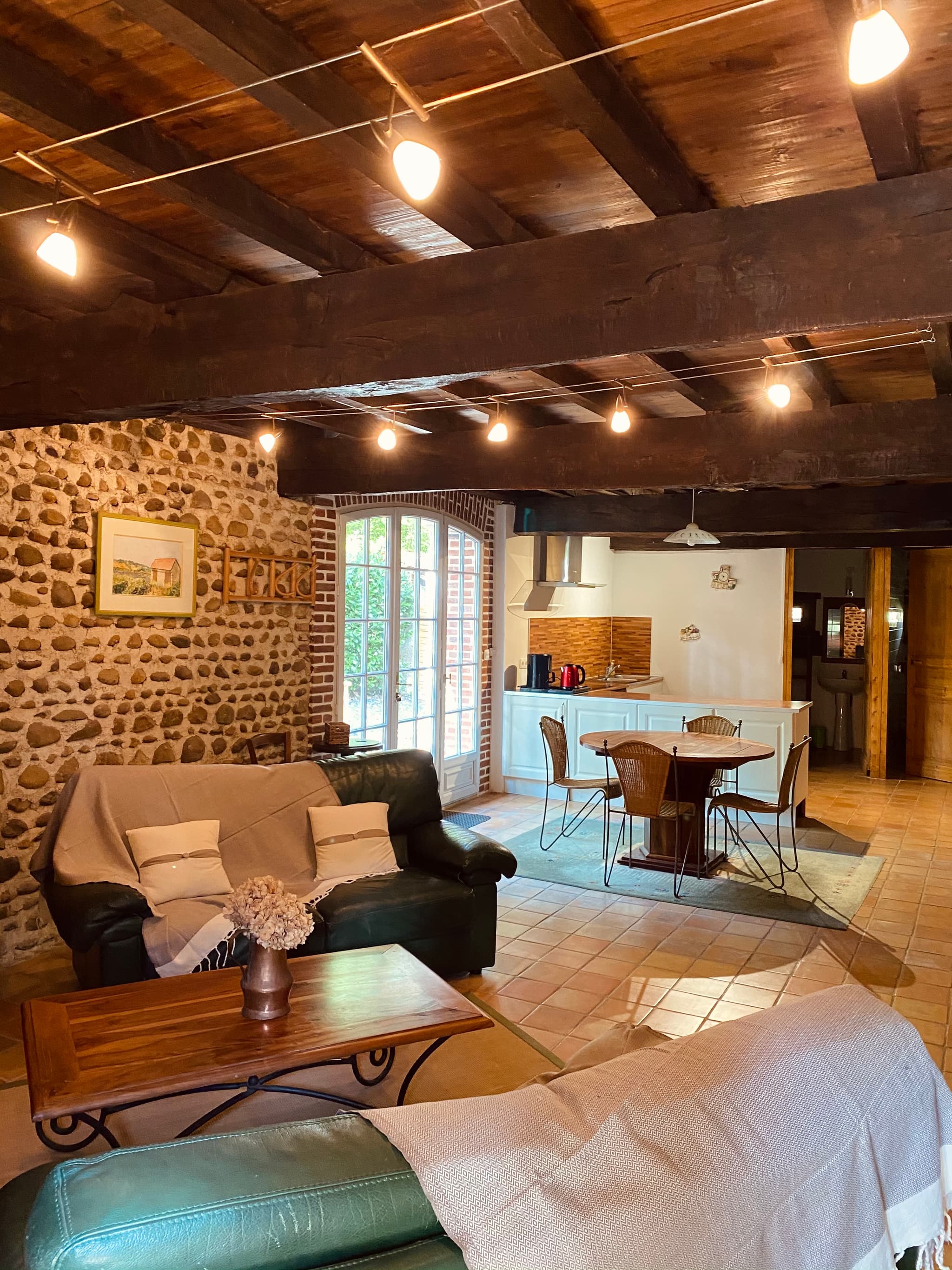 Gîte Audrey - salon et cuisine ouverte