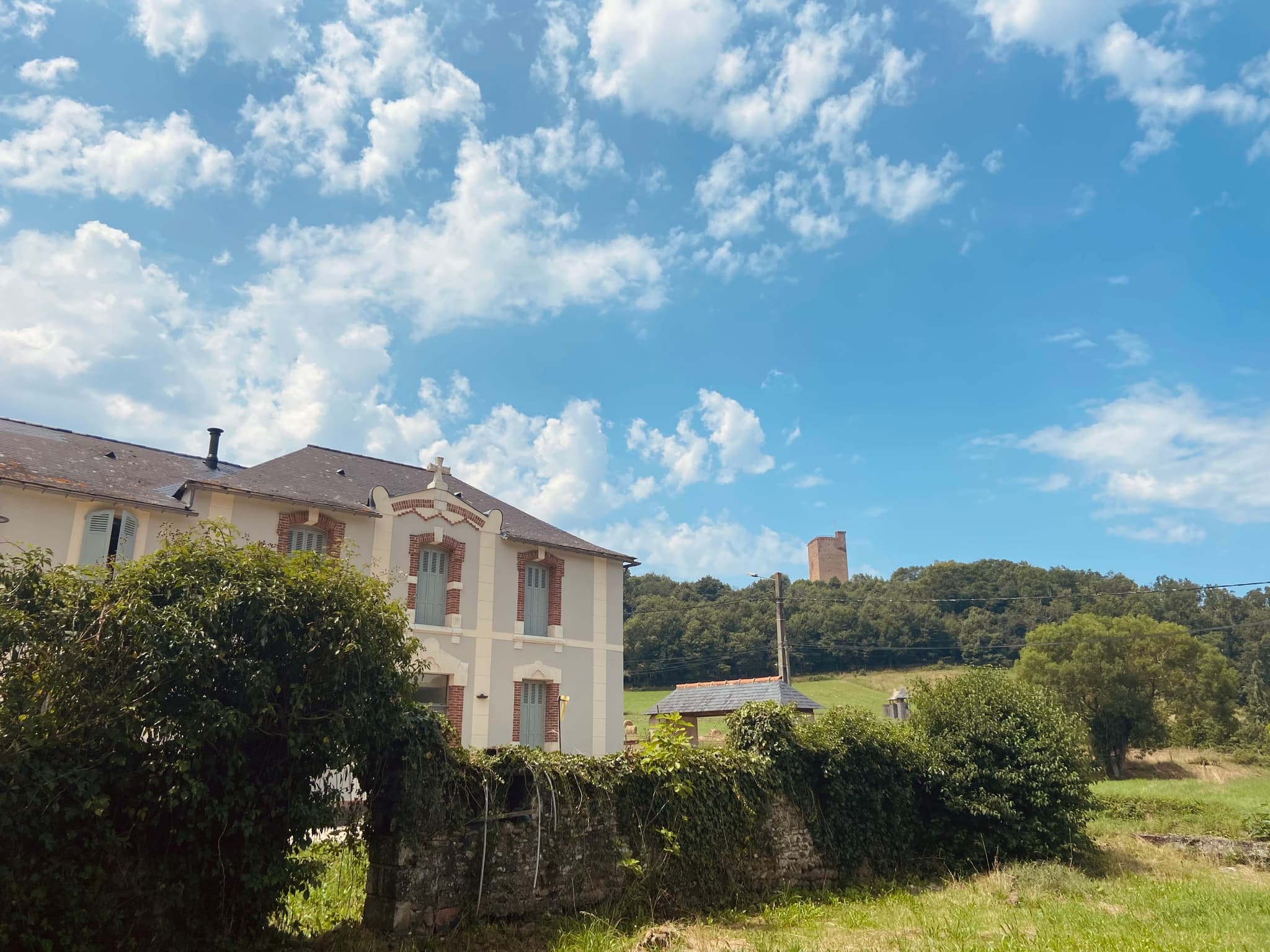 le château en arrière plan