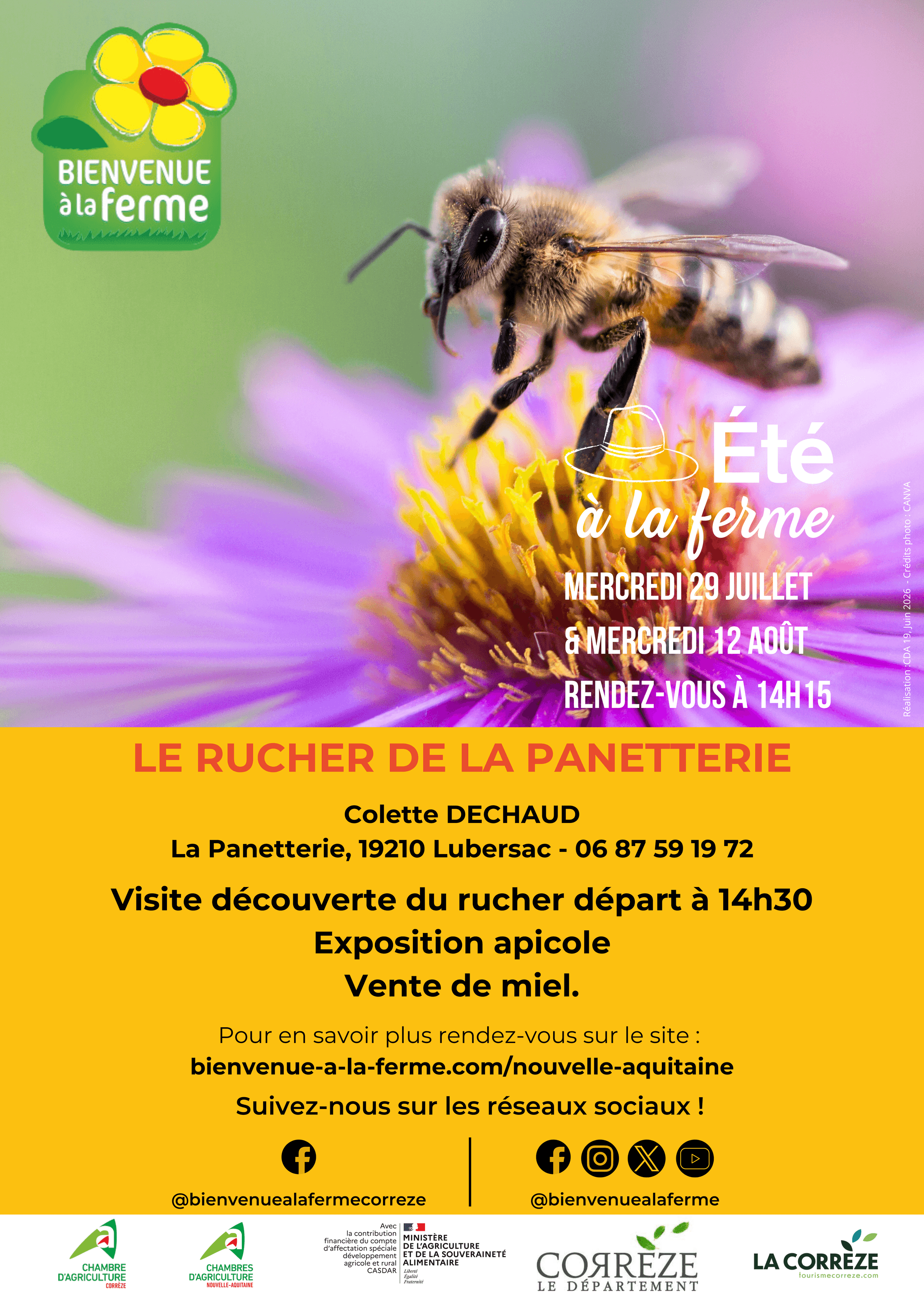 AFFICHE BAF ÉTÉ 2026 - PRODUCTEURS - LE RUCHER DE LA PANETTERIE