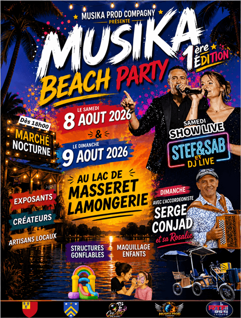 Lamongerie musica beach party 8 et 9 aout 26
