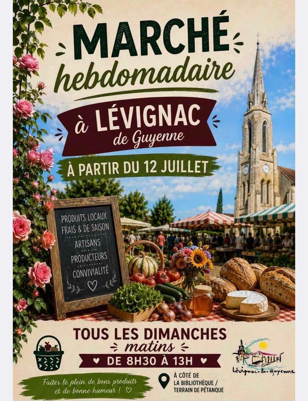 Marché Lévignac de Guyenne AFFICHE
