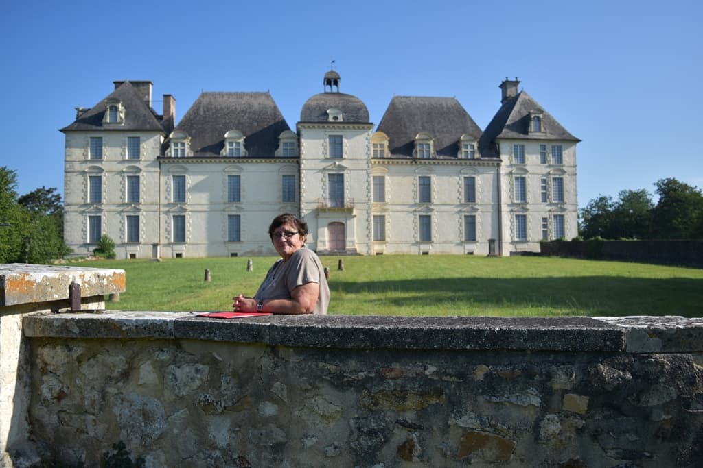 Marie-Claire greeter et le château