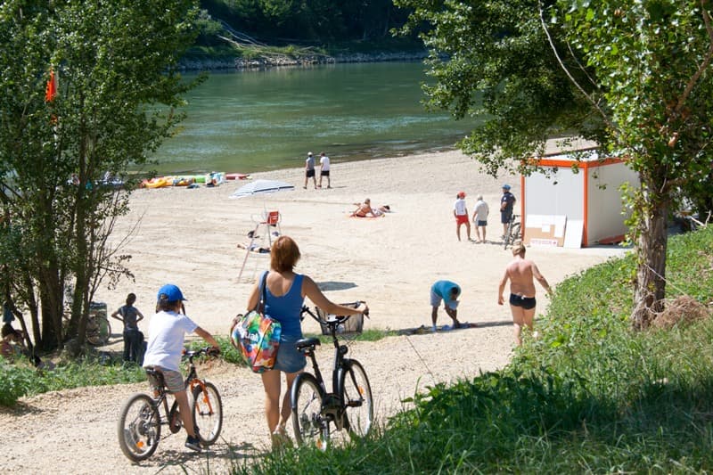 Plage de Marmande en bord de Garonne