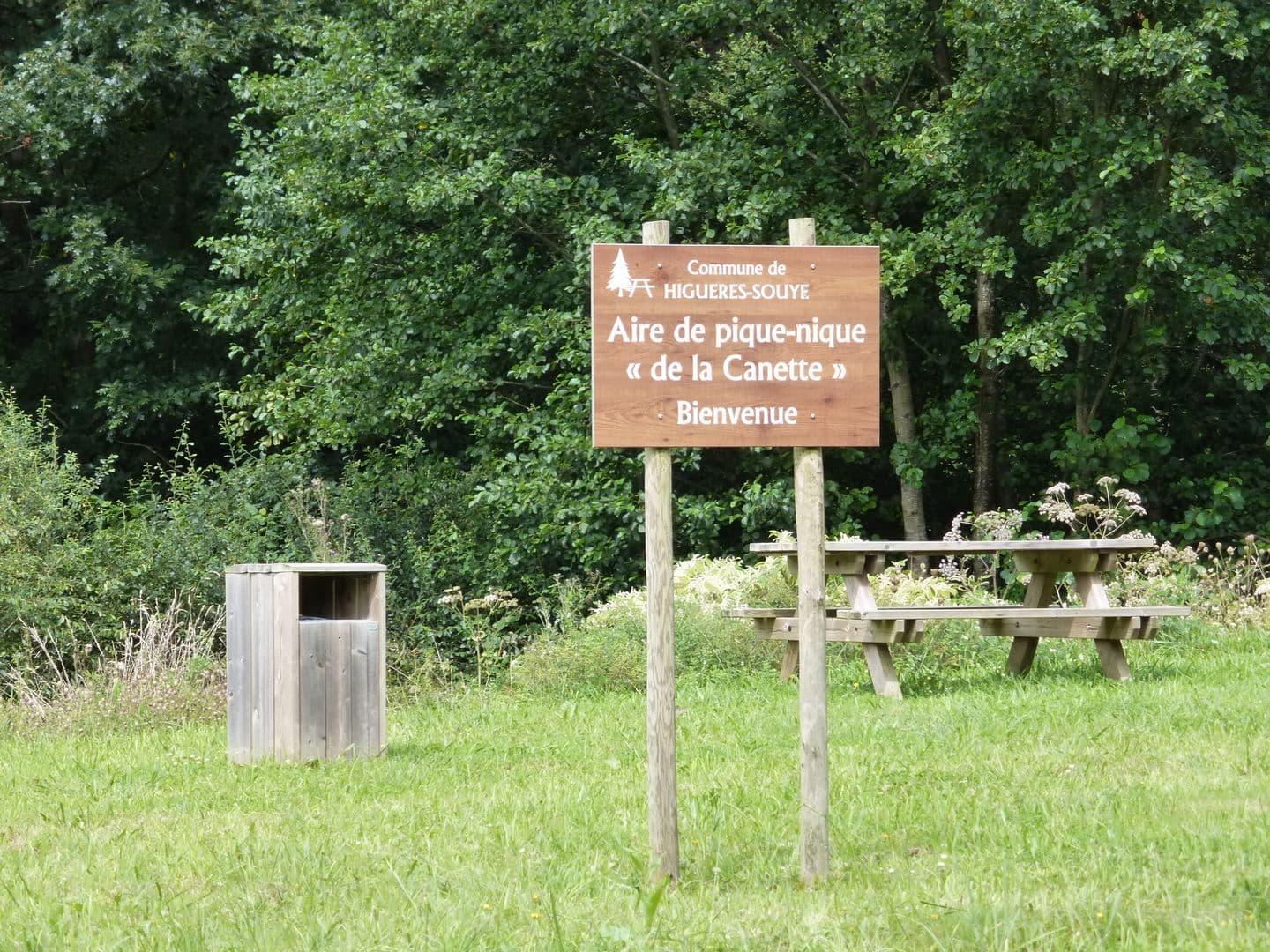 Higuères souye, aire de pique-nique de la Canette