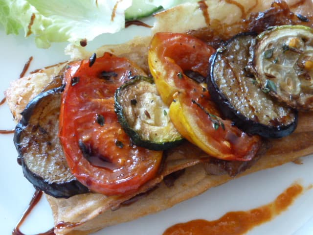 tarte fine aux légumes d'été