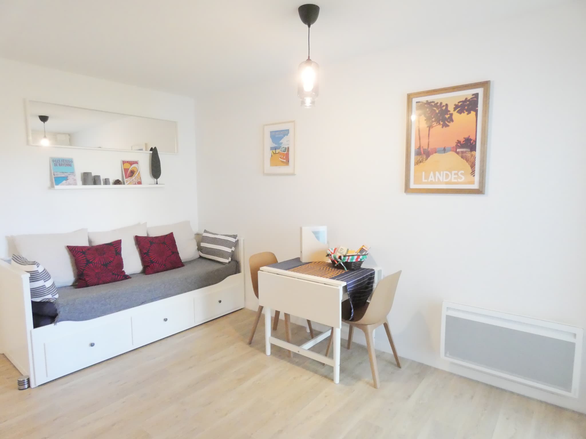 Salon de l'appartement Belicia à Soustons avec Gîtes de France Landes