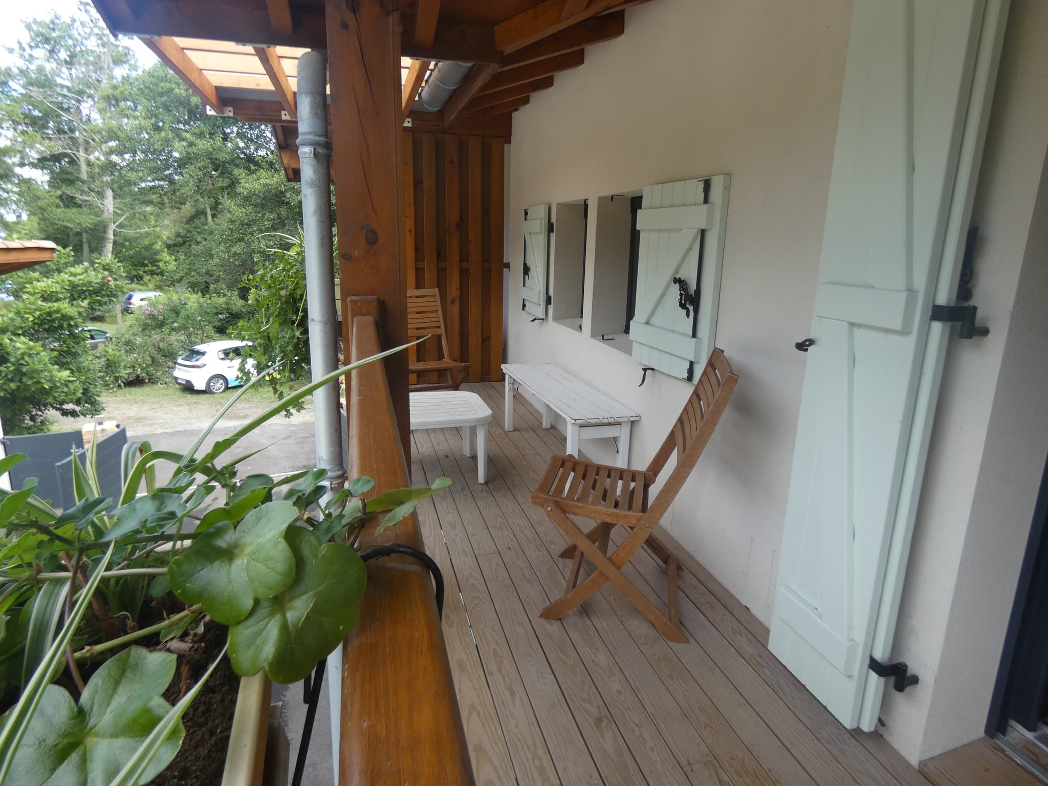 Terrasse du gîte Côté Jardin à Léon avec Gîtes de France Landes