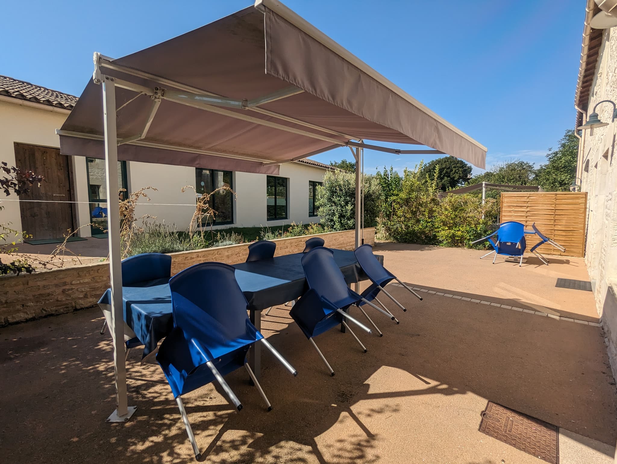 La terrasse du gîte du Tilleul
