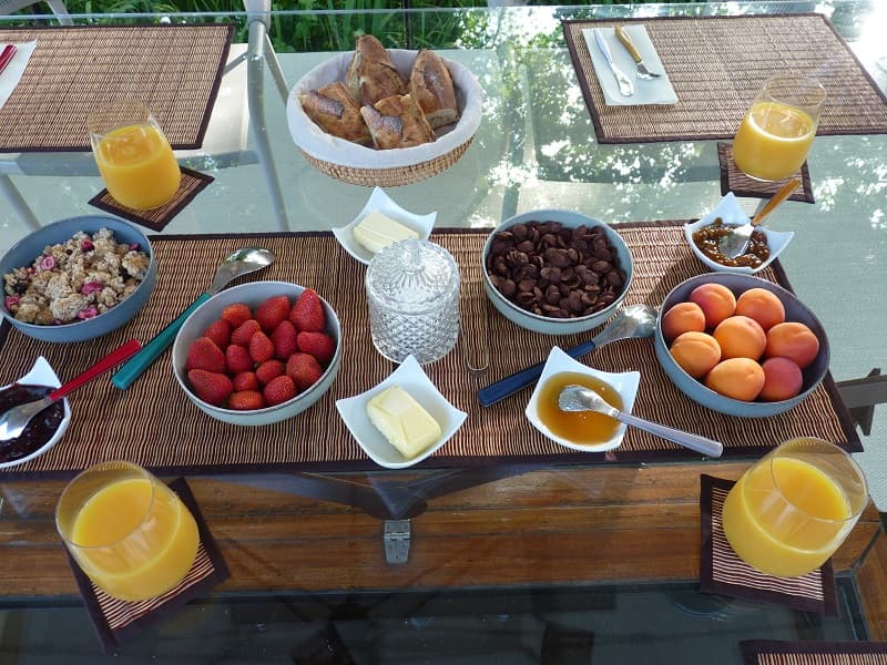Péniche Wakaï - petit déjeuner