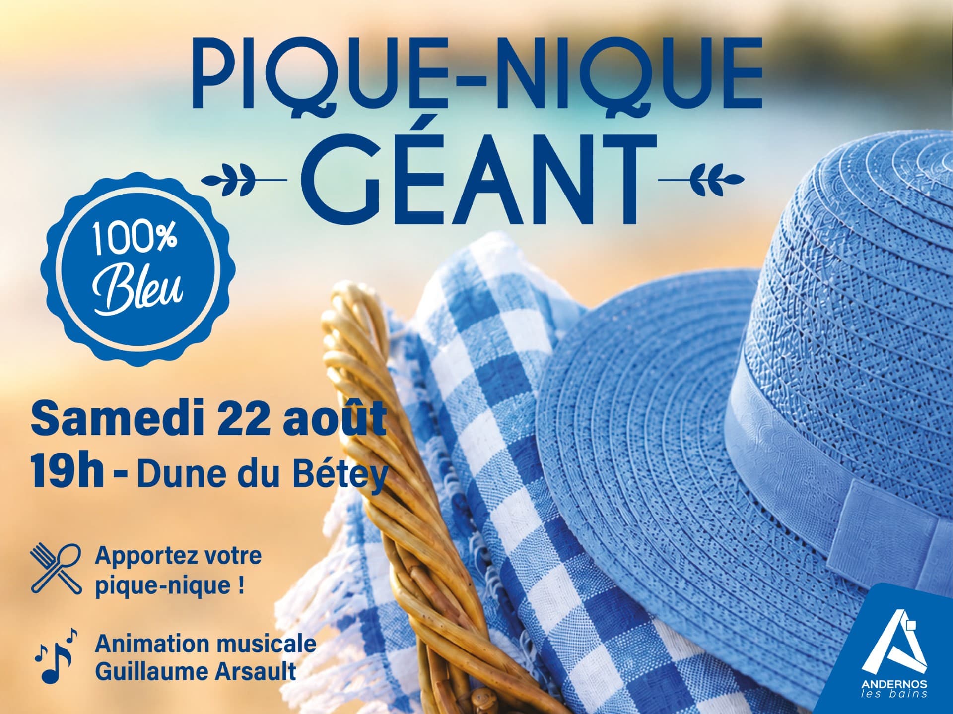 Pique nique géant Bleu
