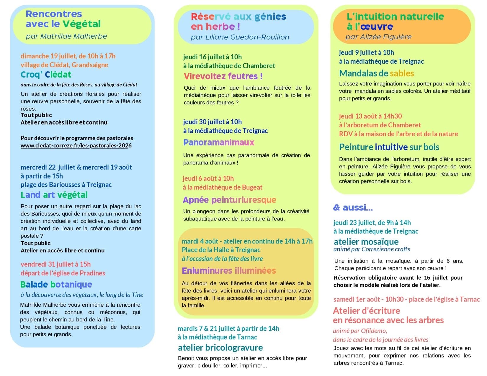 Programme été médiathèque