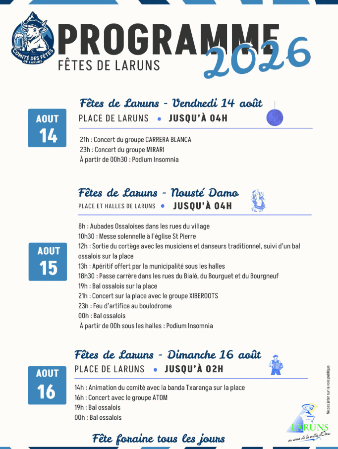 Programme fetes Laruns