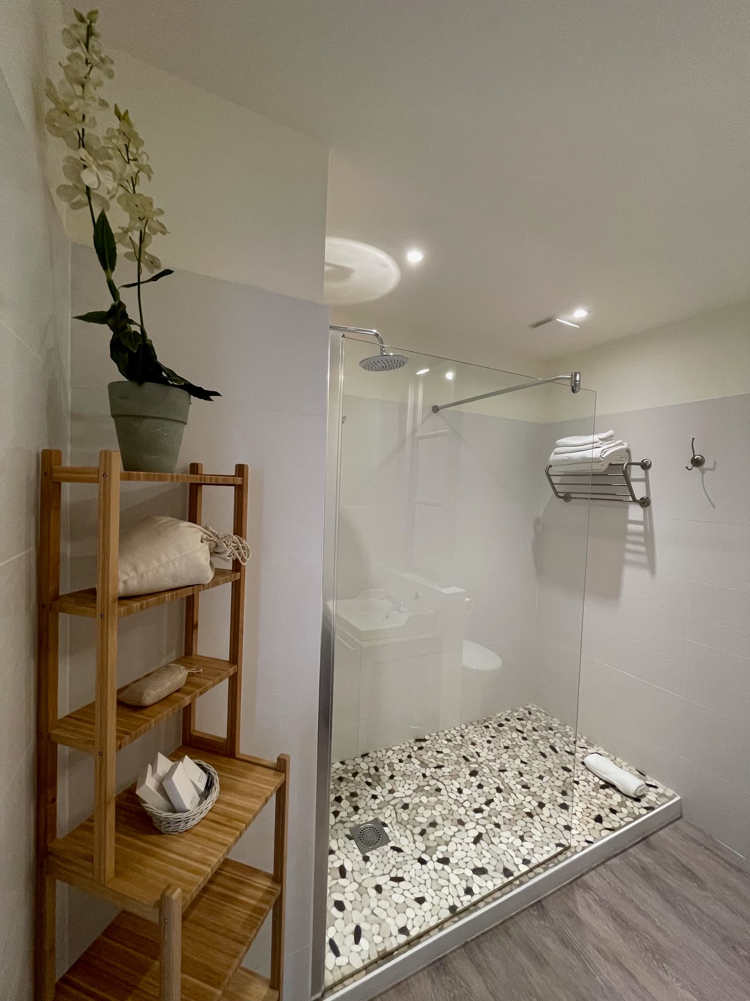 Chambre charme Saphir bidart - salle de bain douche italienne