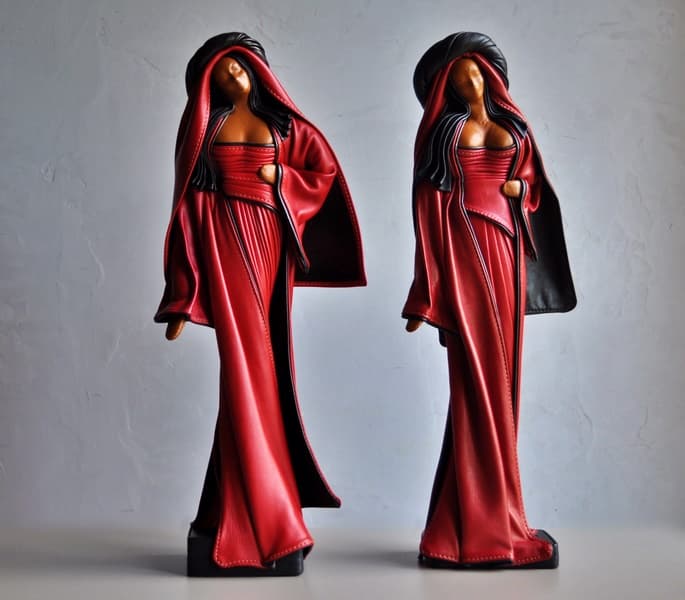Sculptures cuir_Annie Delemarle_femmesdebout