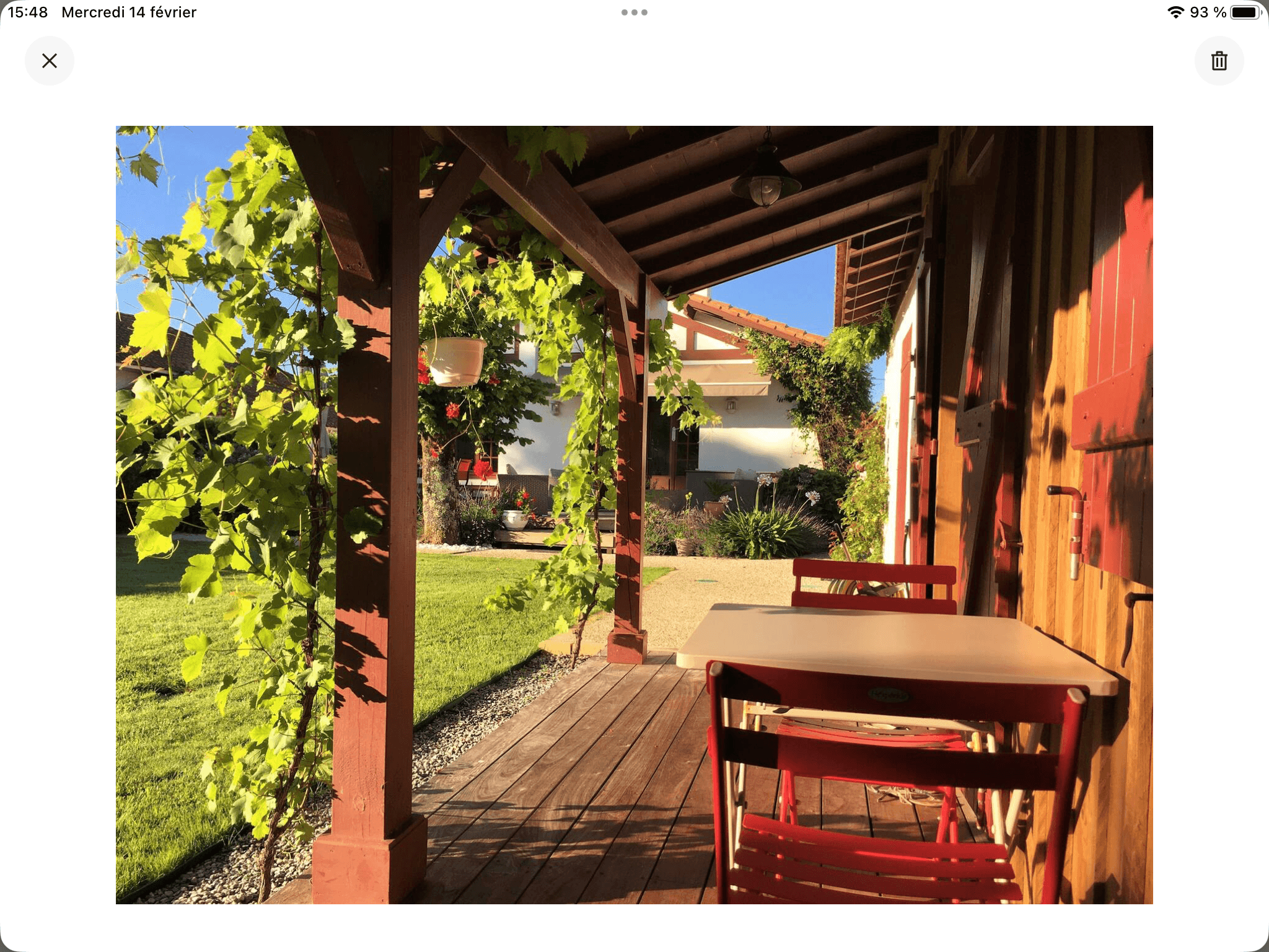 Terrasse chambres d'hôtes