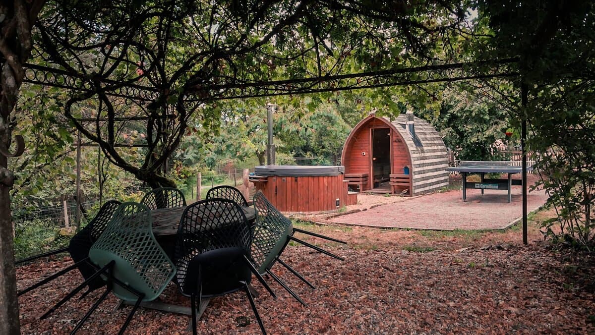 Terrasse vue spa sauna