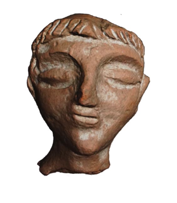 Tête de divinité d'après la 3D
