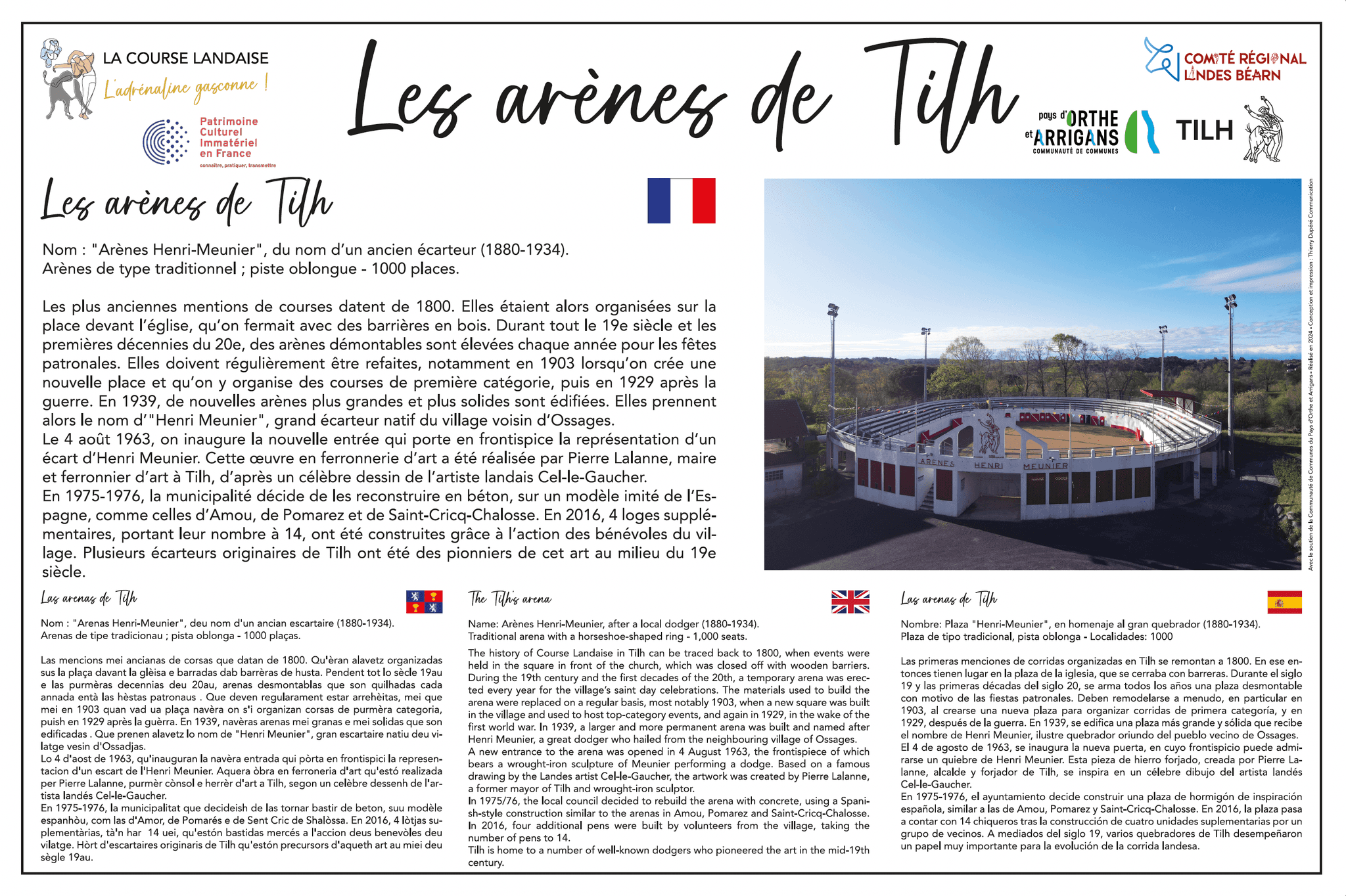 Tilh - panneau arènes