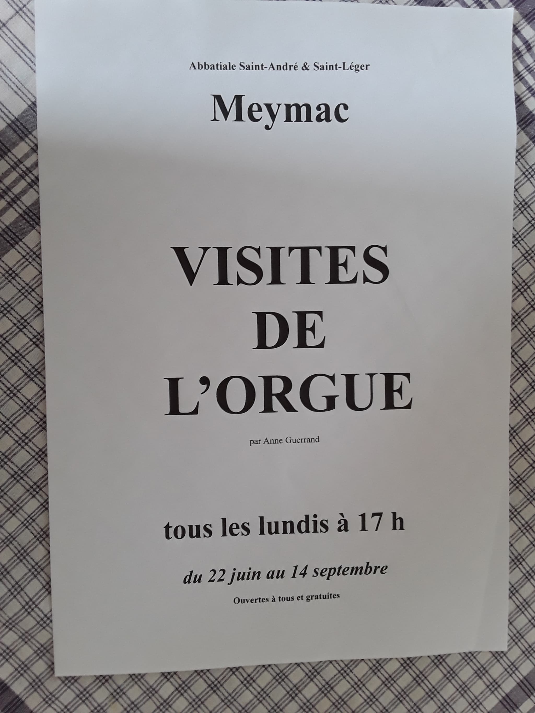 VISITE ORGUE MEYMAC
