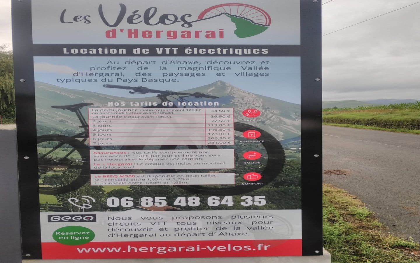 Velos Hergaray-tarifs