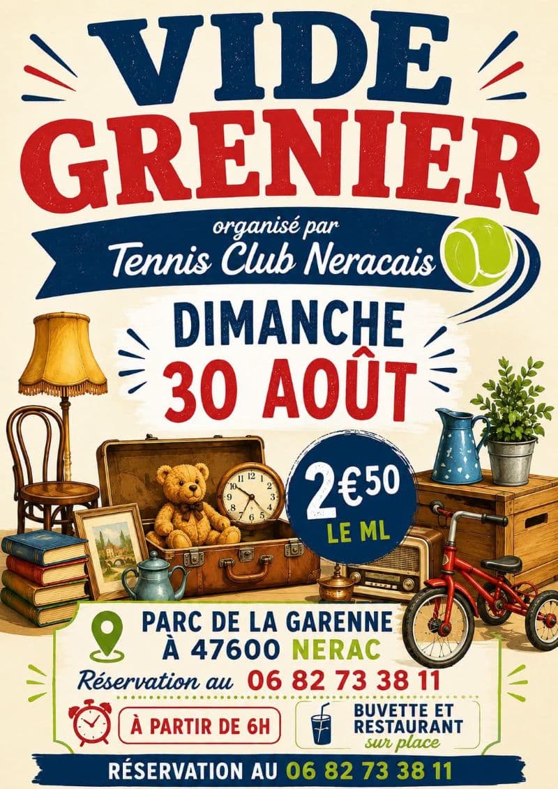 Vide grenier Tennis club néracais