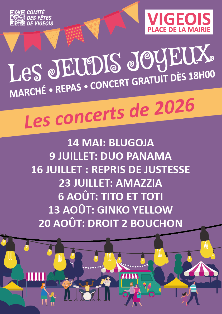 Vigeois JEUDIS JOYEUX programme 2026