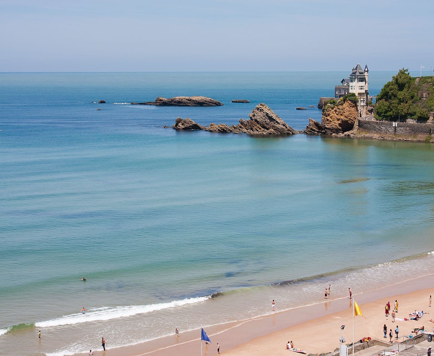 Villa Belza-Biarritz-Vue depuis la plage de la Côte des basques