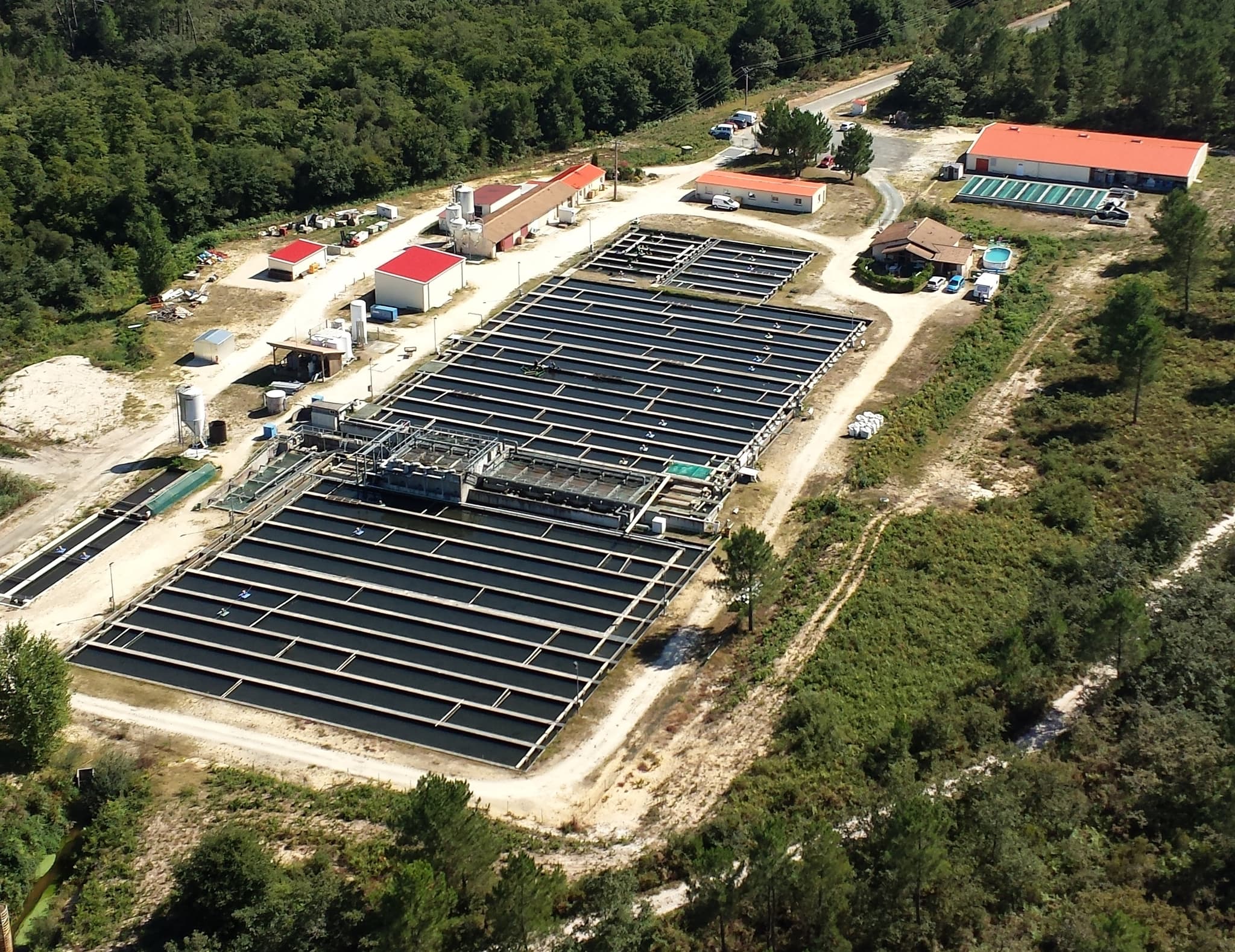 Vue Aerienne de la pisciculture