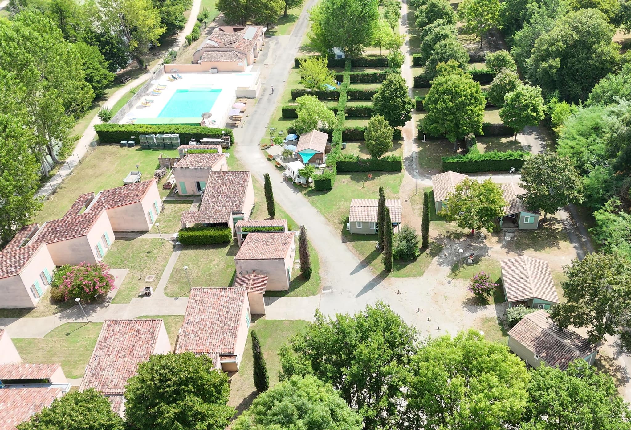 Vue aérienne Camping Lac de Ferrié