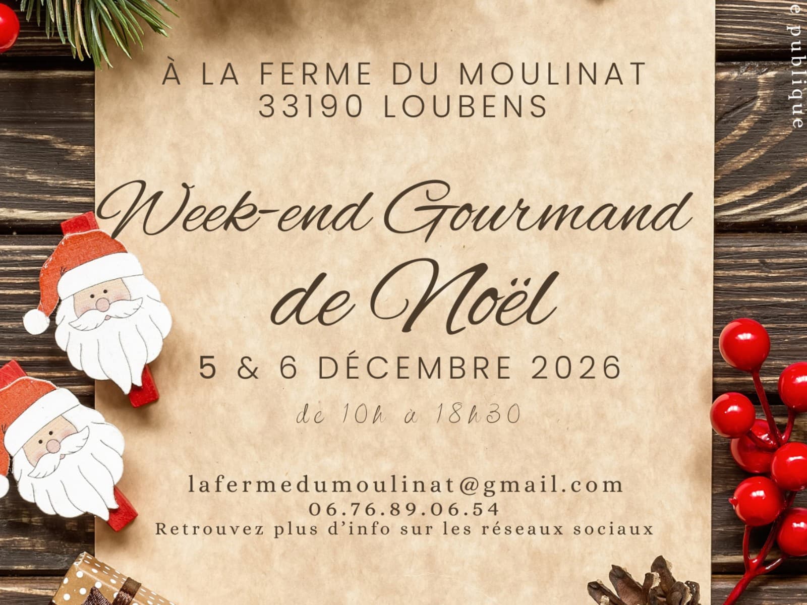 Week-end gourmand de Noël