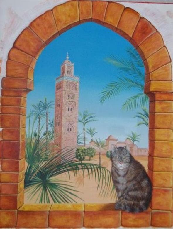 Patricia Guillaume-Peintures-personnalisées-Fenêtre en trompe-l'oeil