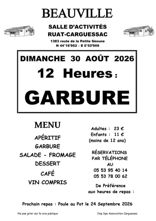 affiche garbure beauville