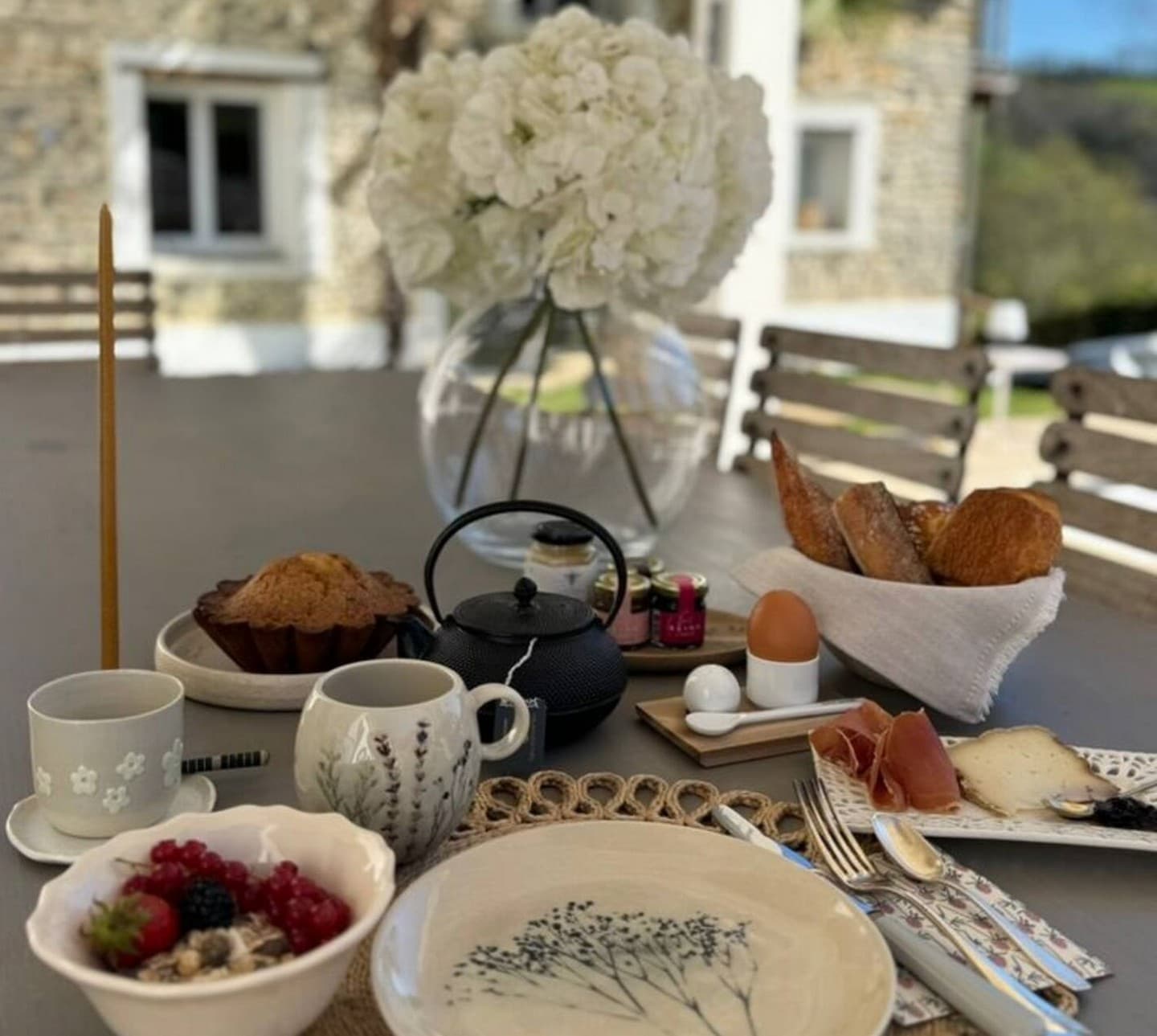 Maison Maün - Gelos - petit déjeuner