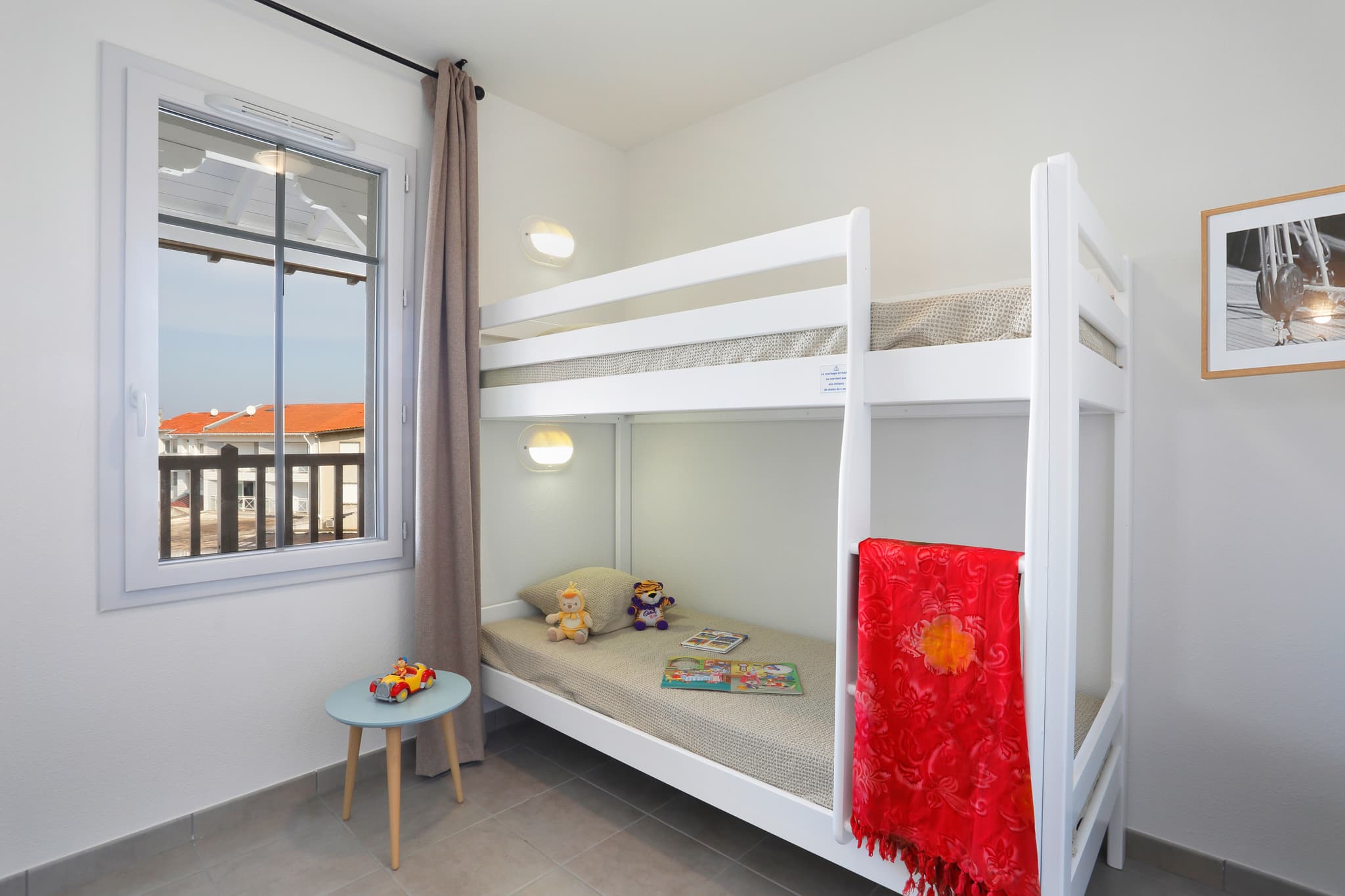 Chambre avec lits superposés