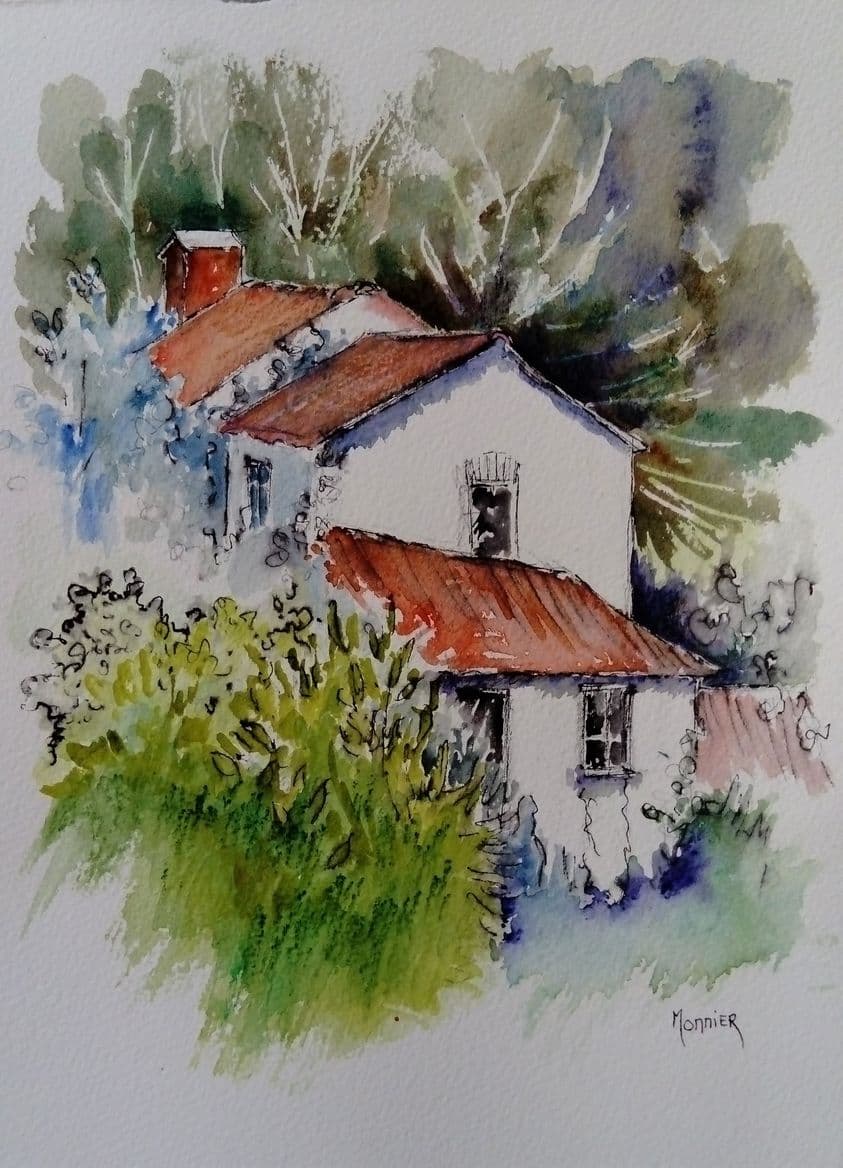 aquarelle - croquis de Cathy Monnier