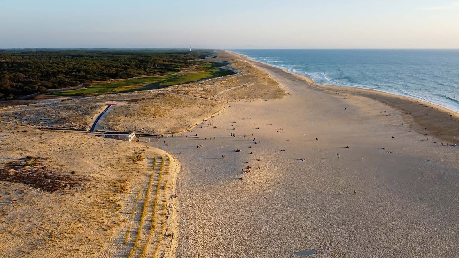 Moliets beach aerial view in Landes, France 9