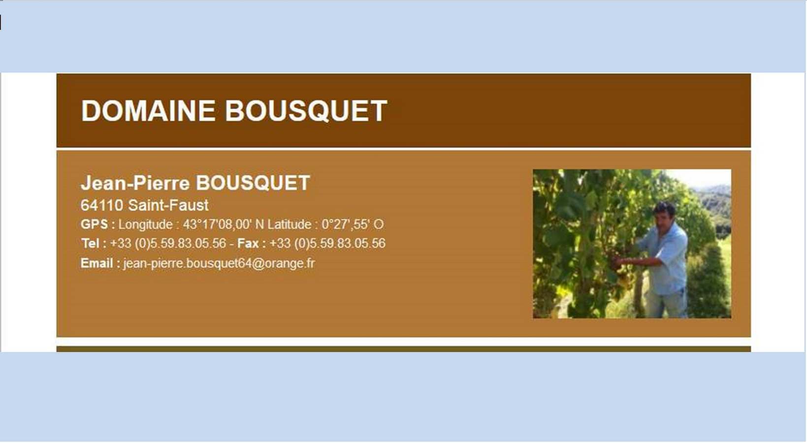 Domaine Bousquet - St Faust - présentation