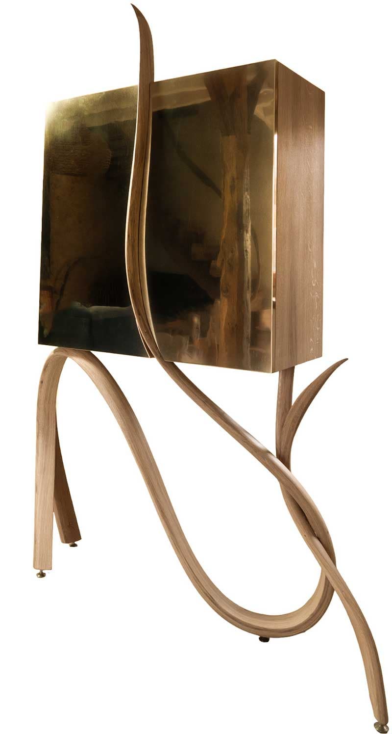 Jean-Christophe Robin, menuisier d'Art - buffet laiton